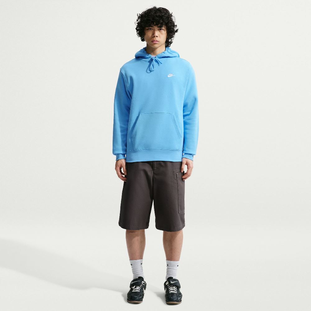 NIKE CLUB BRUSHED FLEECE PULLOVER HOODIE