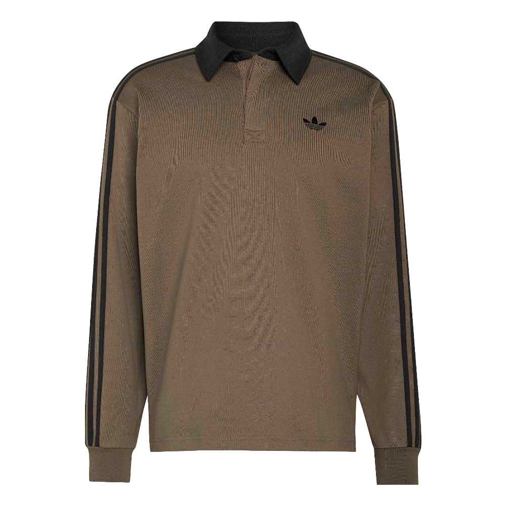 ADIDAS ORIGINALS M 3-STRIPES RUGBY LONG-SLEEVE POLO