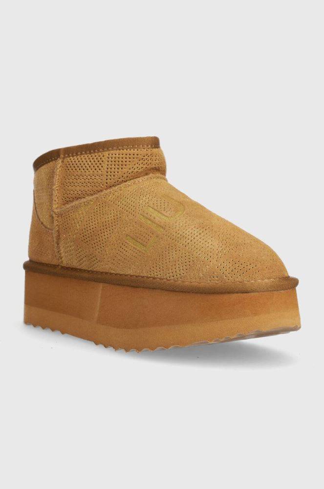 LIU JO JANE 01 - PERFORATED SUEDE WITH GOLD LOGO