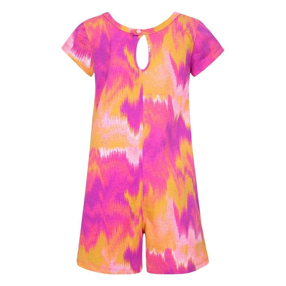 NIKE LITTLE GIRLS ALL-OVER-PRIN KNIT ROMPER
