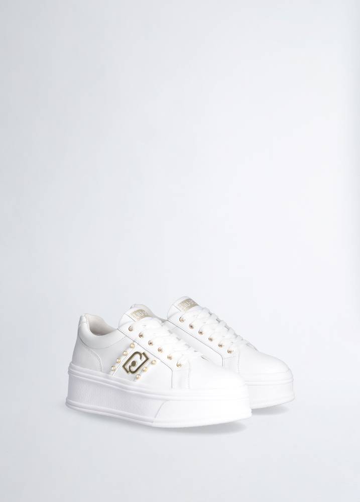 LIU JO SELMA 04 - FLATFORM LEATHER SNEAKER