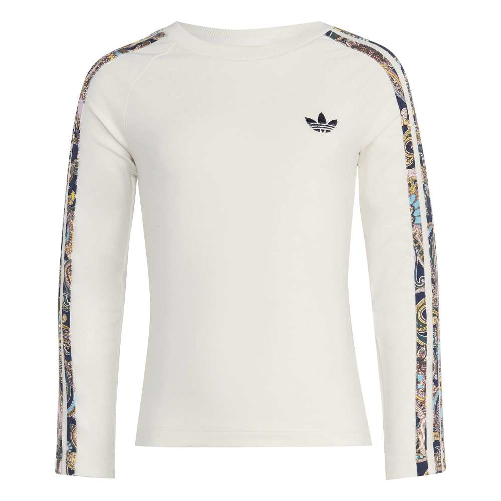 ADIDAS ORIGINALS LITTLE LIBERTY LONDON SLIM 3 STRIPES LONG-SLEEVE TOP/SKORT SET