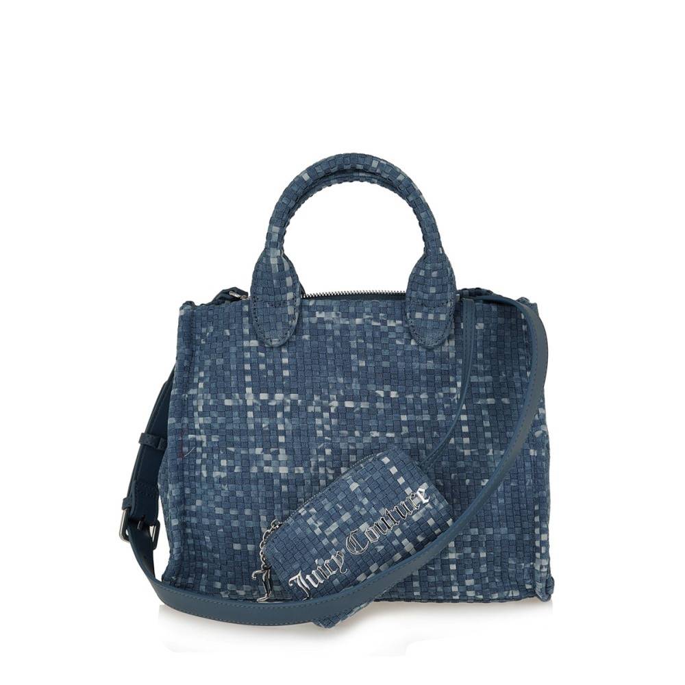 JUICY COUTURE IRIS ENTWINED DENIM MEDIUM SHOPPING BAG