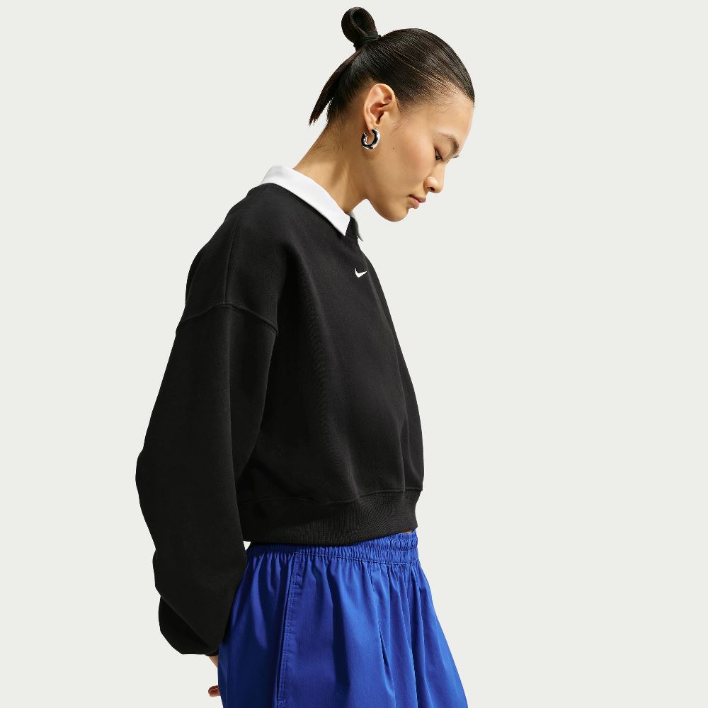 NIKE STUDIO FLEECE OVERSIZED CROPPED CREW