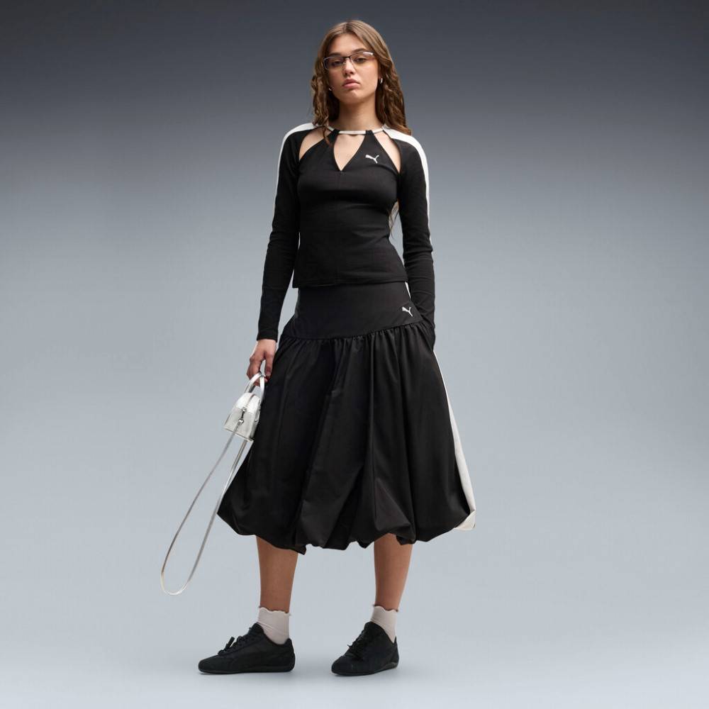 PUMA T7 BALLOON WOVEN MIDI SKIRT
