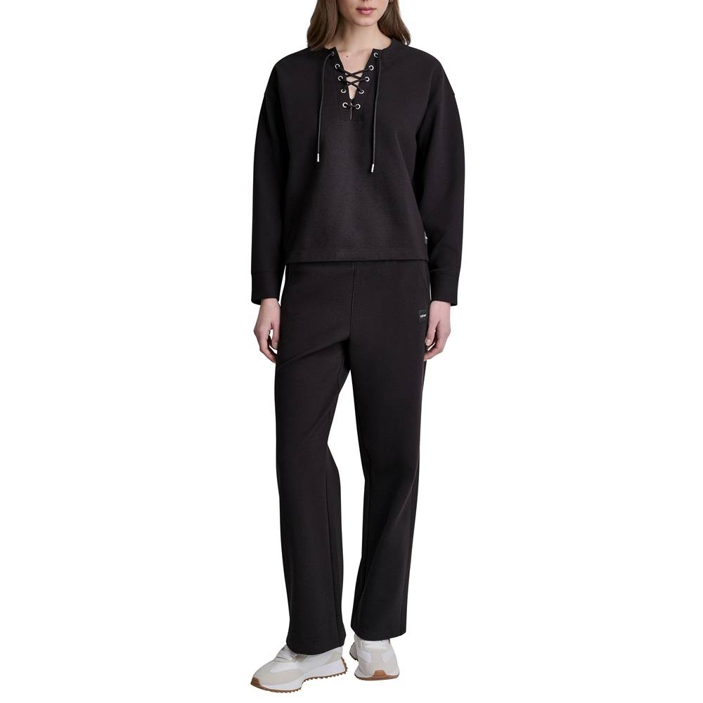 DKNY LACE UP PULLOVER