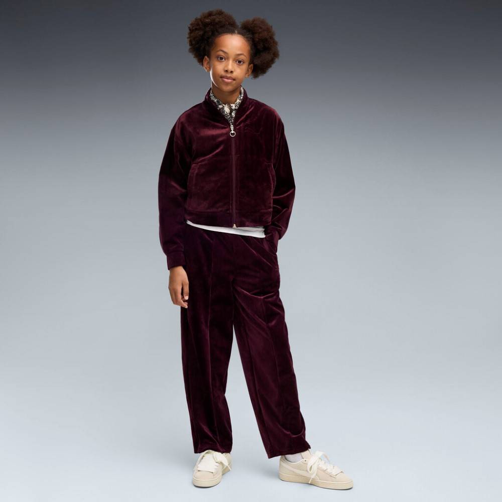 PUMA ESS ELEVATED VELOUR SHORT LENGTH  TRACKJACKET G