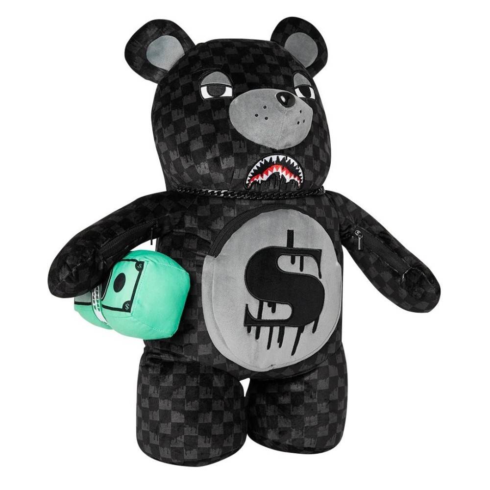 SPRAYGROUND DRIPPING SHARKS IN PARIS MONEYBEAR TEDDY BEAR BACKPACK