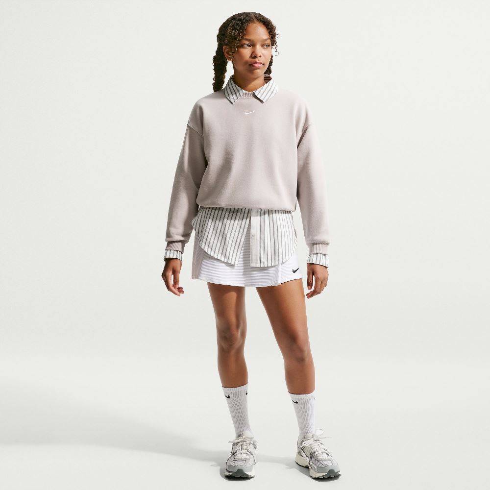 NIKE STUDIO GIRLS OVERSIZED FLEECE BOXY CREW