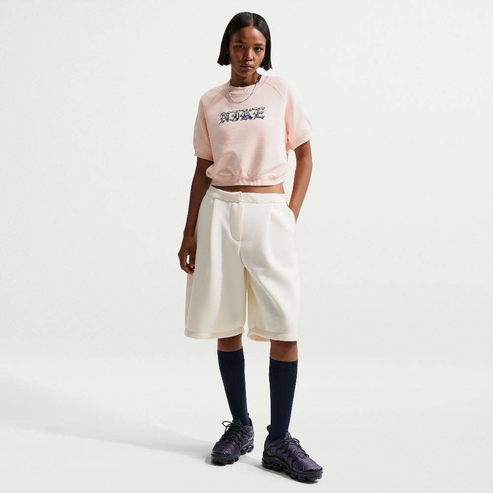 NIKE WOMENS NSW LOOSE SHORT-SLEEVE FRENCH TERRY TOP