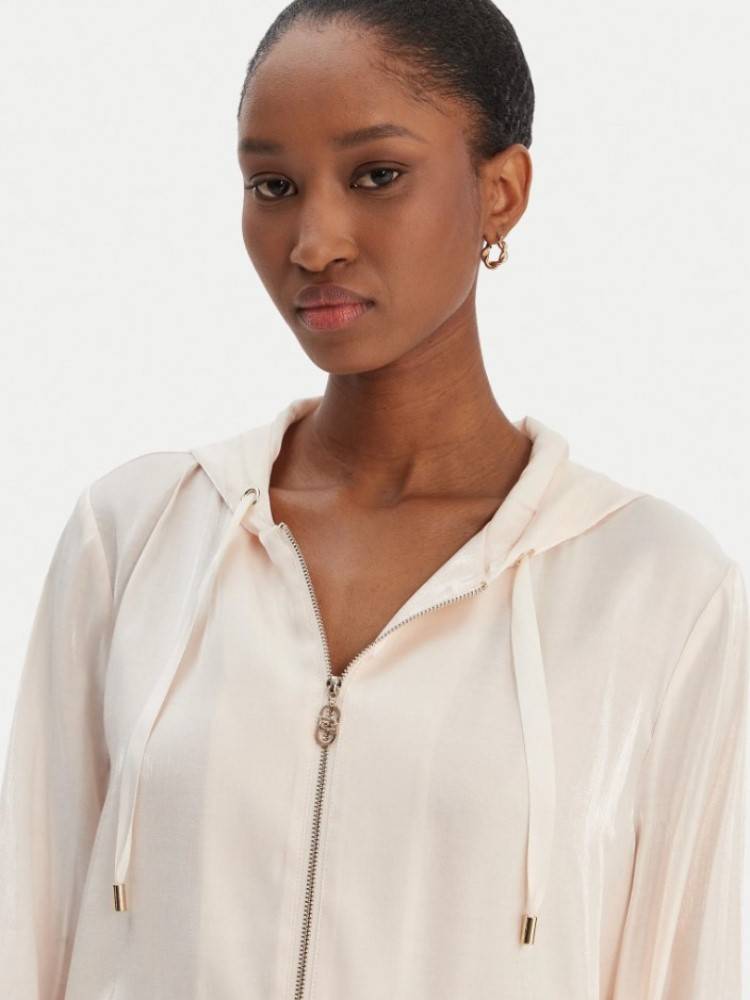 LIU JO LAMINATED HOODED JACKET