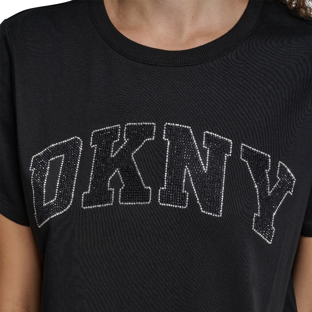 DKNY BEJEWELLED LOGO TEE