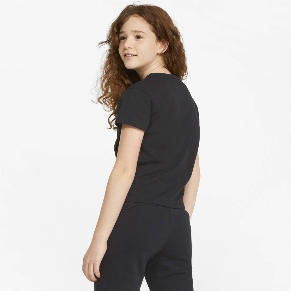 PUMA ESSENTIALS GIRLS LOGO KNOTTED TEE