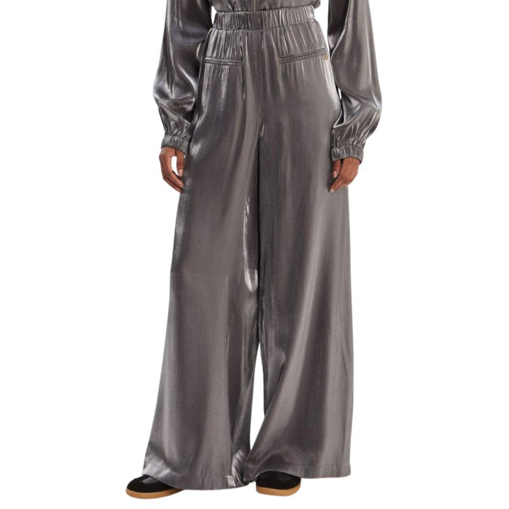 LIU JO LAMINATED FLARED TROUSERS