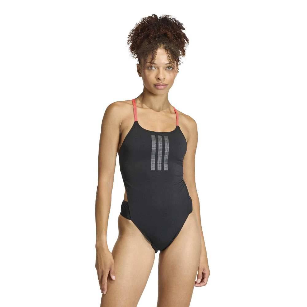 ADIDAS RIPSTREAM 3-STRIPES TIE BACK SWIMSUIT