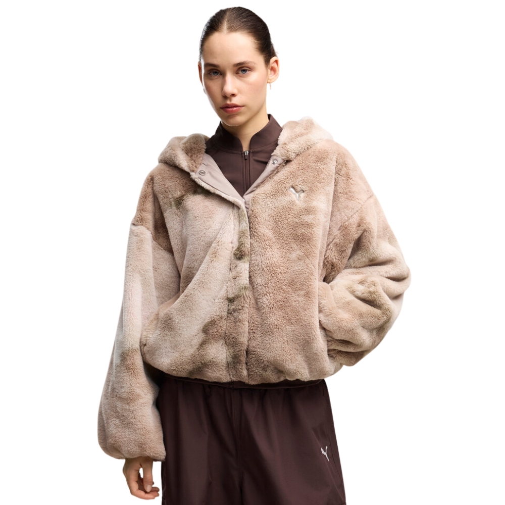 PUMA STREET GLAM HIGHLOFT FLEECE JACKET W