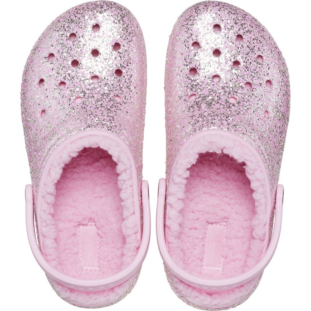 CROCS KIDS’ CLASSIC LINED GLITTER CLOG