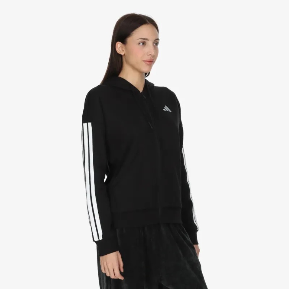 ADIDAS ESSENTIALS 3-STRIPES FULL-ZIP FLEECE HOODIE