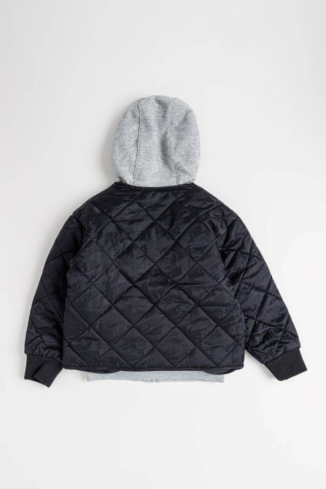 NIKE LITTLE KIDS FLEECE HOODED QUILT JACKET