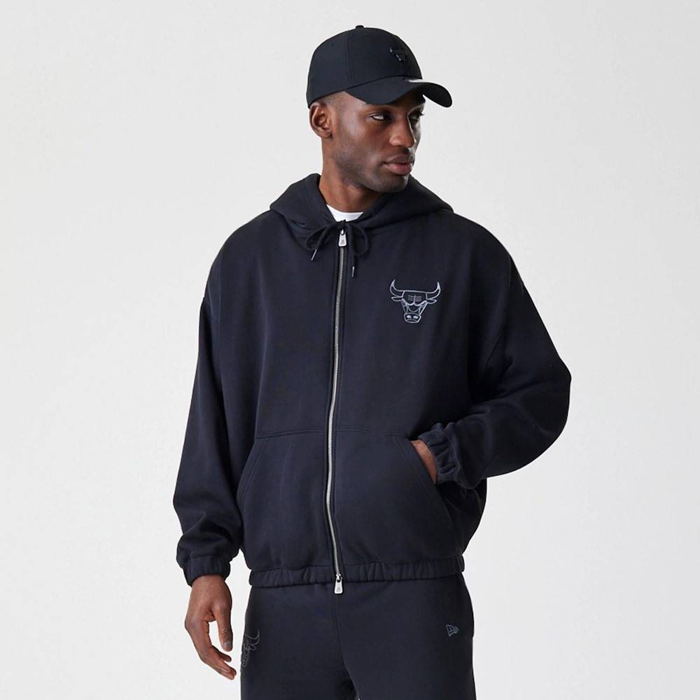 NEW ERA NBA LINEAR OS ZT HOODIE CHICAGO BULLS