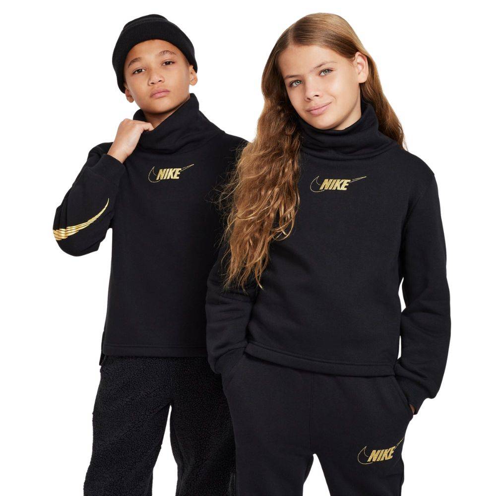 NIKE KIDS FUNNEL NECK LS FLEECE TOP