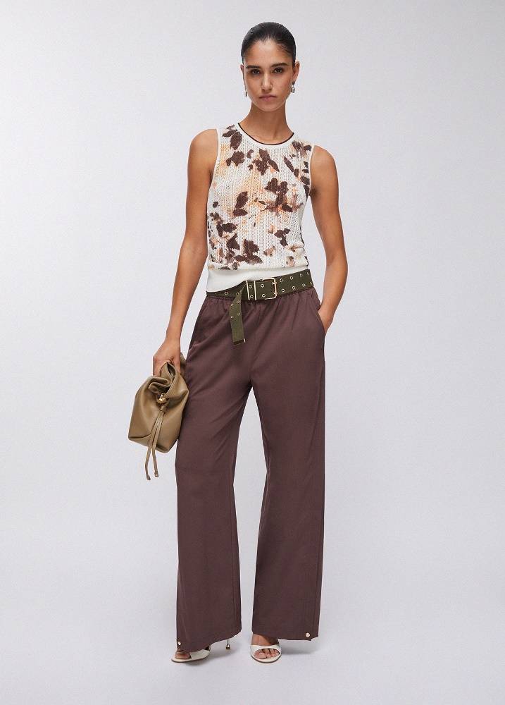 LIU JO TROUSERS WITH SLIT DETAILS