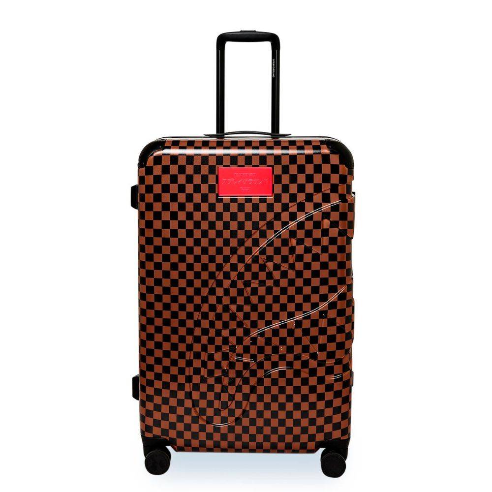 SPRAYGROUND RED REDEMPTION LARGE HARD LUGGAGE