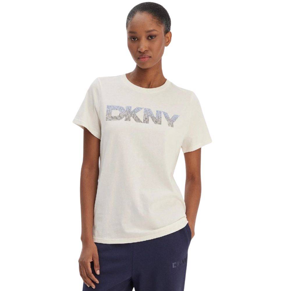 DKNY OMBRE DIAMANTE LOGO SHORT SLEEVE TEE