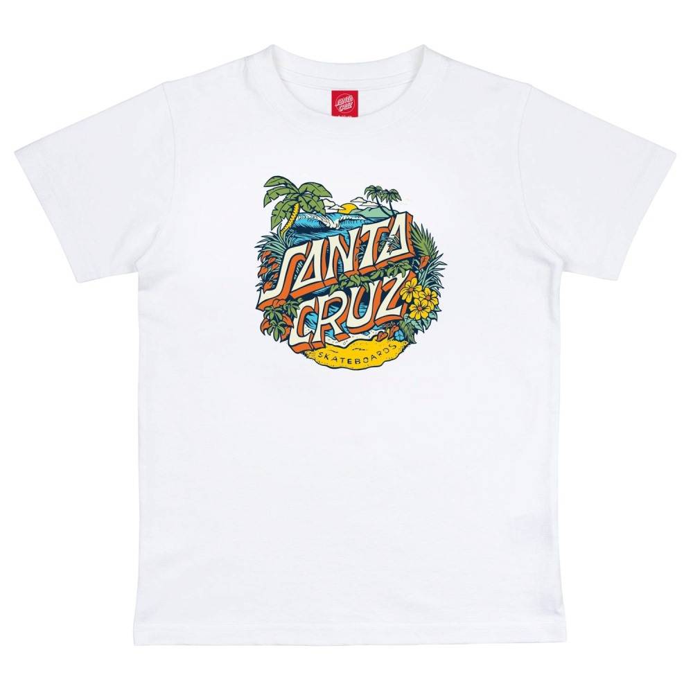 SANTA CRUZ YOUTH ALOHA DOT FRONT T-SHIRT