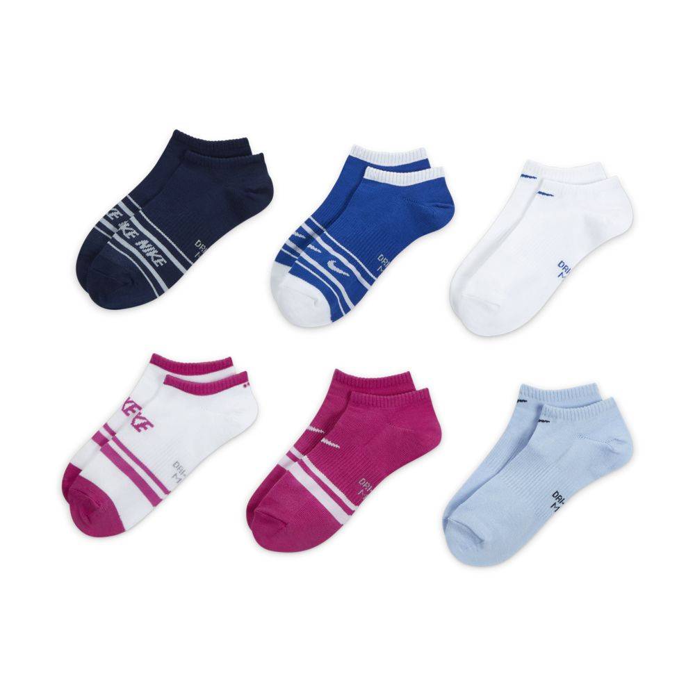NIKE LIGHTWEIGHT NO-SHOW STRIPES 6-PAIRS SOCKS