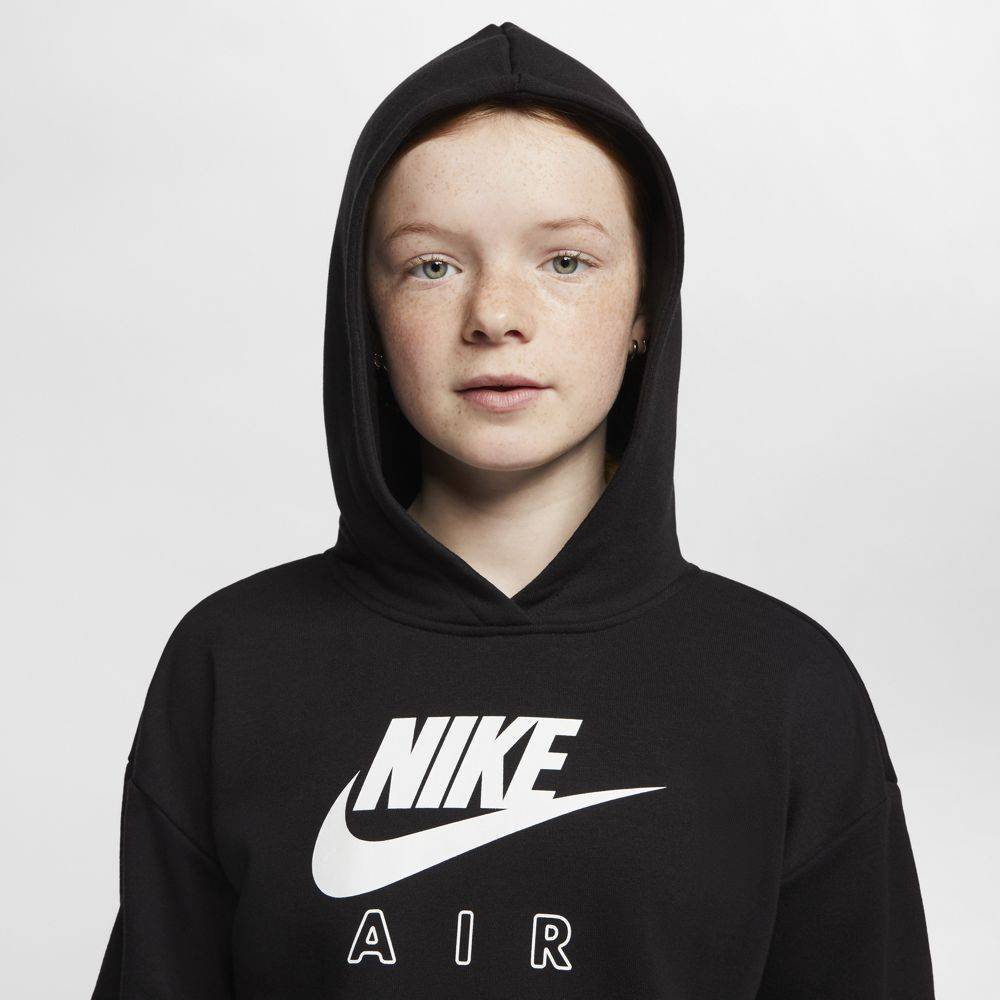 NIKE GIRLS AIR CROPPED FT HOODIE