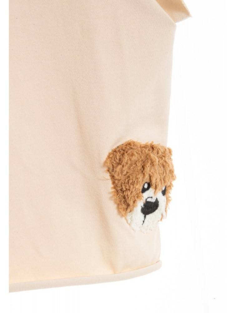 MWM TEDDY BEAR FLOCK PATCH CROPPED TANK TOP WOMEN