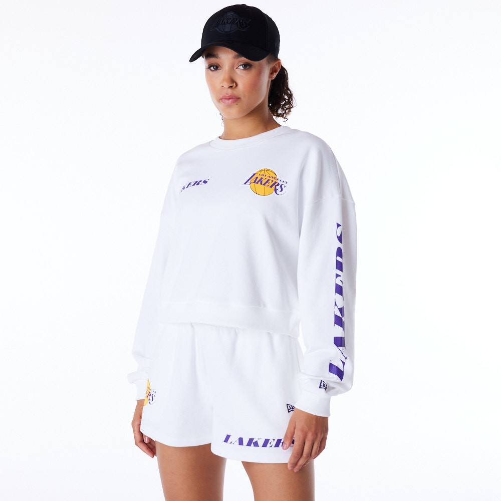 NEW ERA NBA WORDMARK CREW LOS ANGELES LAKERS