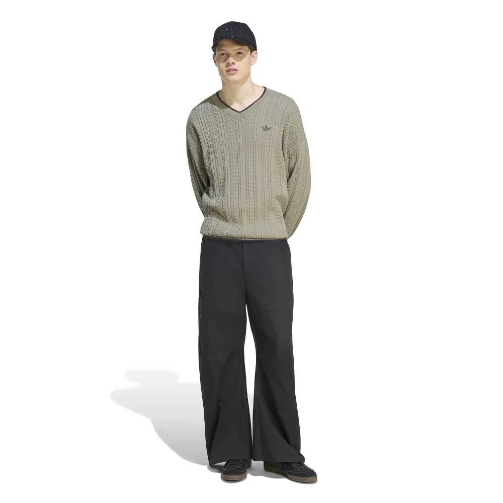 ADIDAS ORIGINALS M CABLE KNIT CREWNECK SWEATSHIRT
