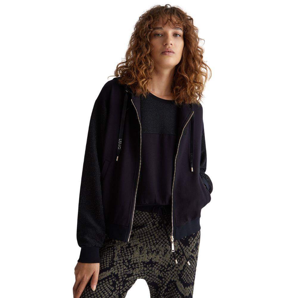 LIU JO LUREX INSERTS ZIP SWEATER