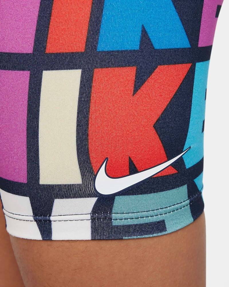 NIKE LITTLE GIRLS SNACK PACK PRINTED BIKE SHORT