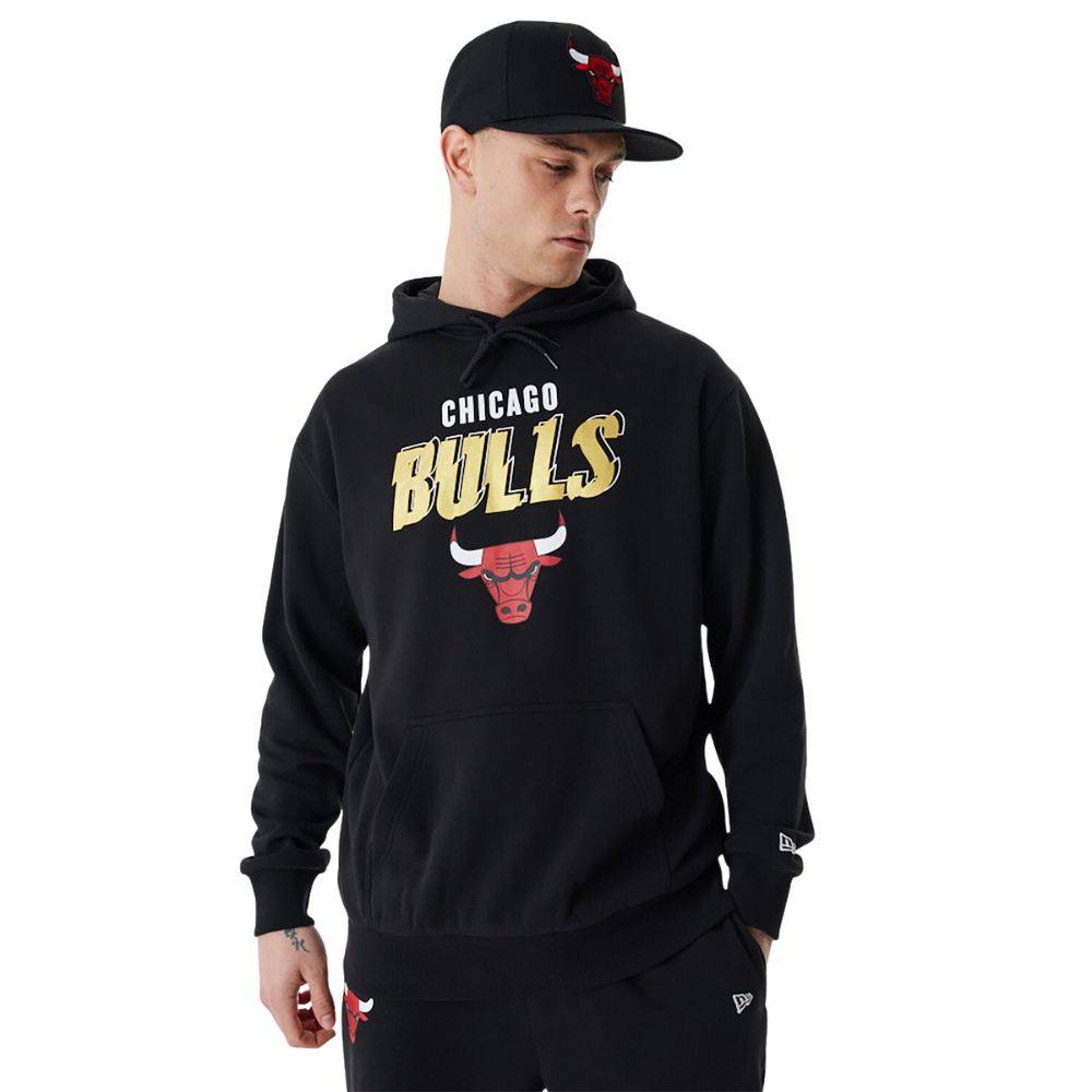 NEW ERA TEAM SCRIPT OVERSIZED HOODY CHICAGO BULLS