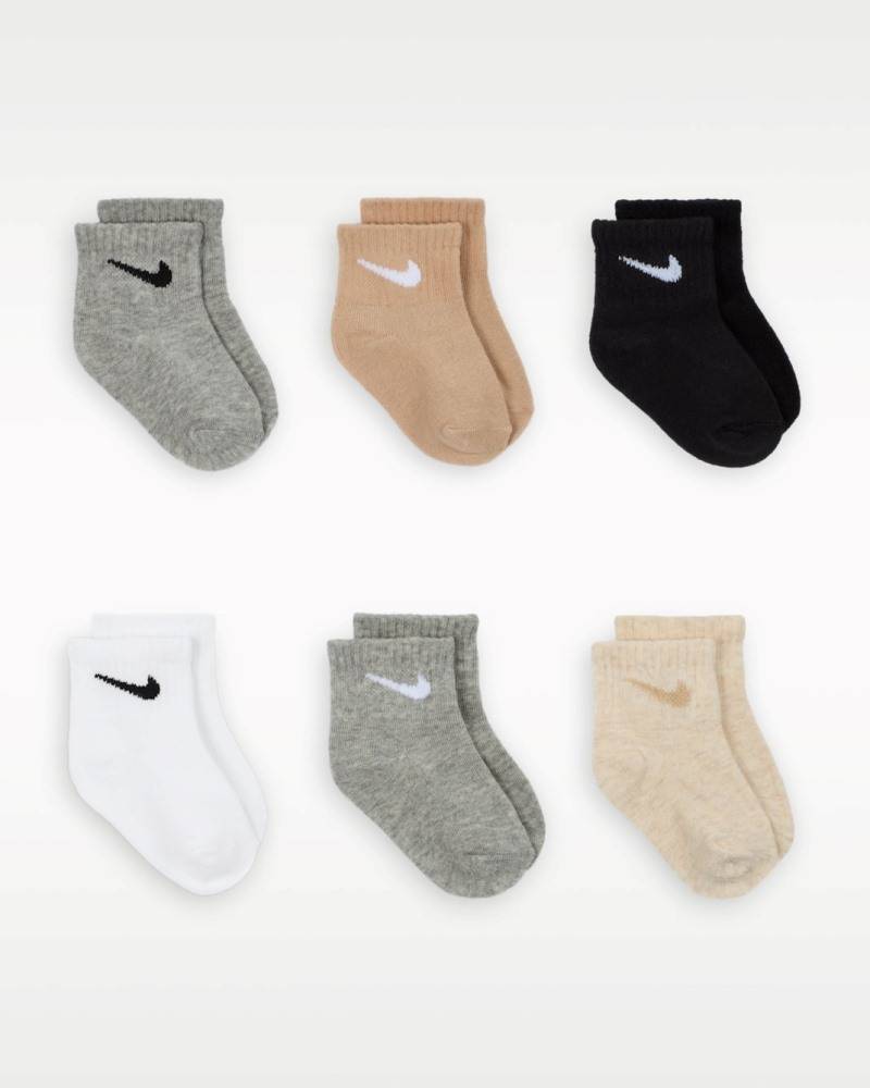 NIKE INFANT SWOOSH 6PK ANKLE SOCKS