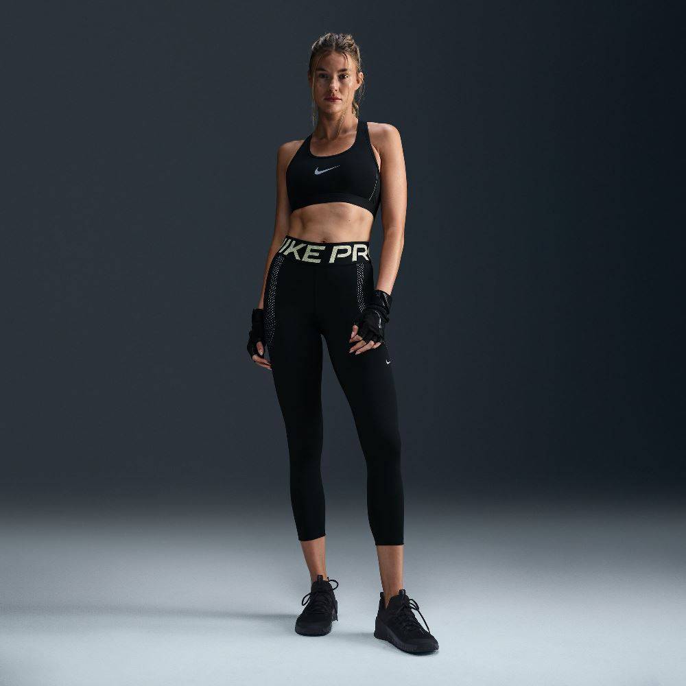 NIKE PRO WOMENS DRI-FIT HYBRID 7/8 LEGGGINGS