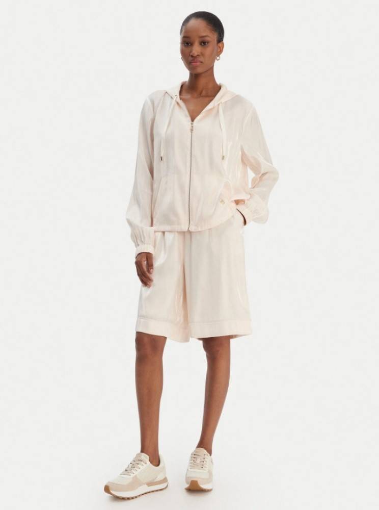LIU JO LAMINATED FABRIC BERMUDA SHORTS