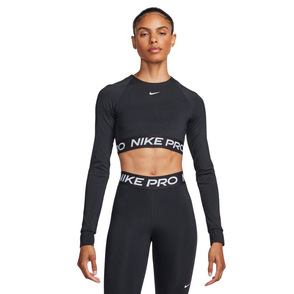 NIKE PRO DRI-FIT 365 CROPPED LONG-SLEEVE TOP