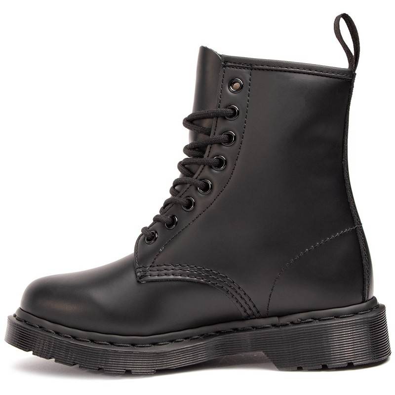 DR. MARTENS MONO SMOOTH LEATHER ANKLE BOOTS