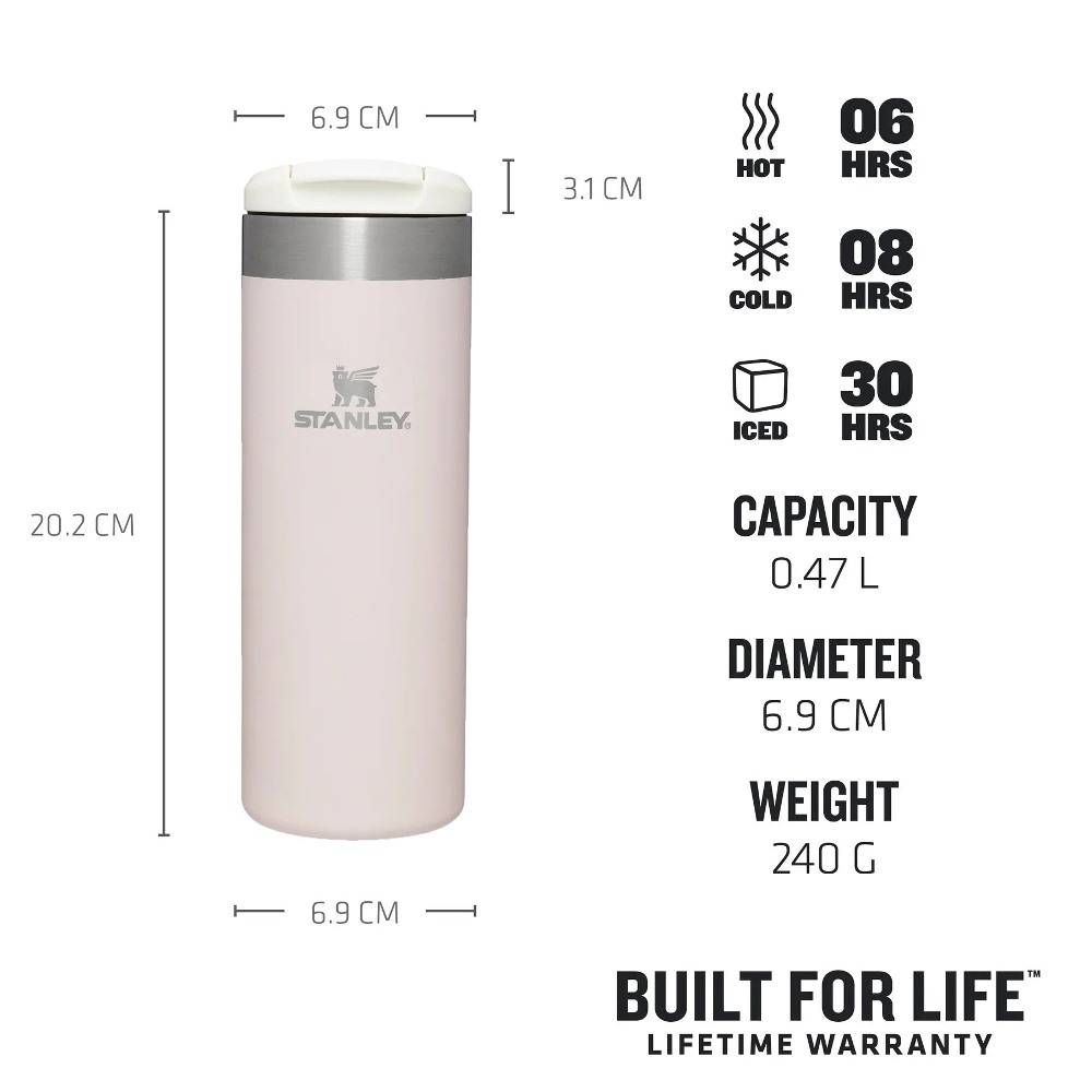 STANLEY AEROLIGHT TRANSIT MUG 0.47L - 6 HOURS HOT | 8 HOURS COLD | 30 HOURS ICED