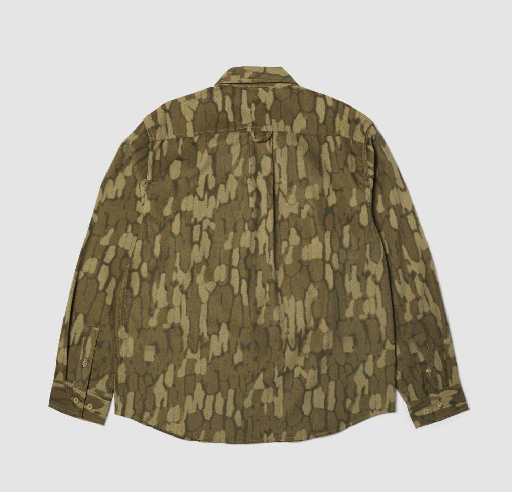 HUF WARPED CAMO CORDUROY SHIRT