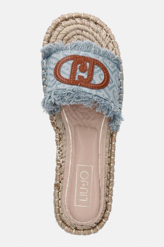 PAROS 01 - DENIM SANDALS WITH MONOGRAM