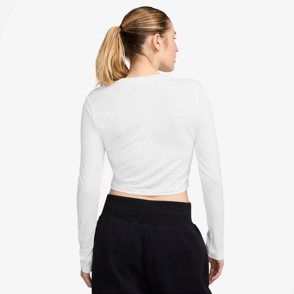 NIKE NSW WOMENS CHILL KNIT LONG-SLEEVE CROPPED TOP