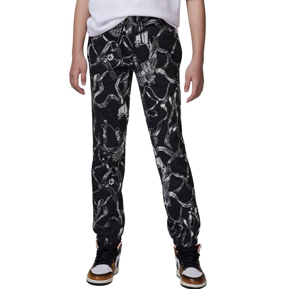 NIKE JORDAN GIRLS WJ BRKLYN FLEECE ALL OVER PRINT PANT