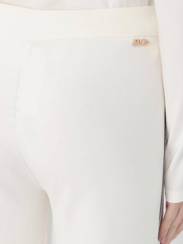 LIU JO STRAIGHT LEG SIDE STRIPE KNITTED PANTS