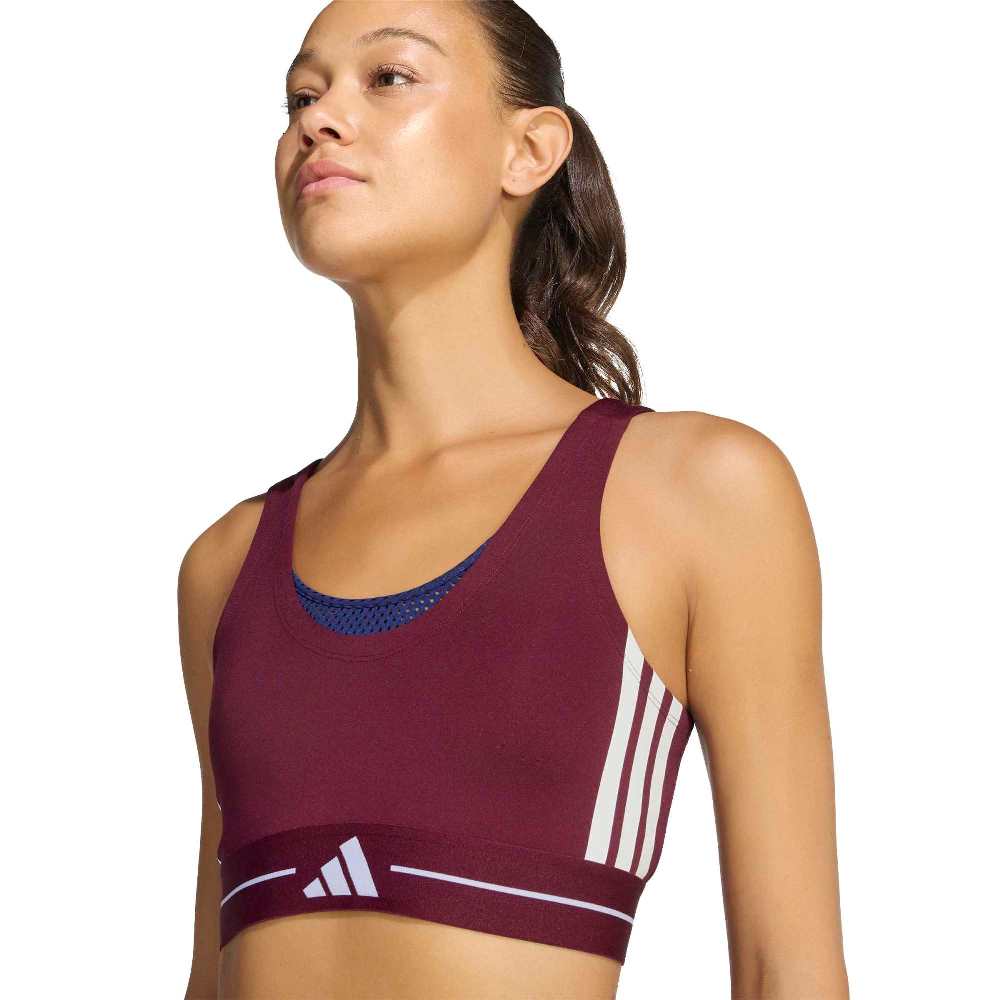ADIDAS HYPERGLAM 3-STRIPES COLOR BLOCK LIGHT SUPPORT BRA