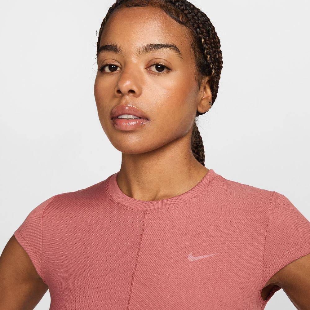 NIKE ONE RIB SHORT-SLEEVE CROPPED TOP